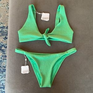 Monday Swimwear Aloe Crinkle Bikini NWT
